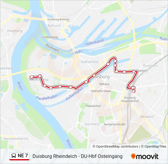 NE 7 Bus Line Map