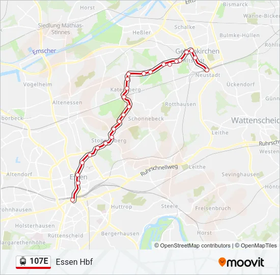 107E Light Rail Line Map