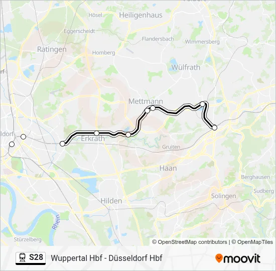 S28 Train Line Map