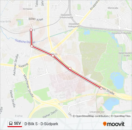 SEV Bus Line Map