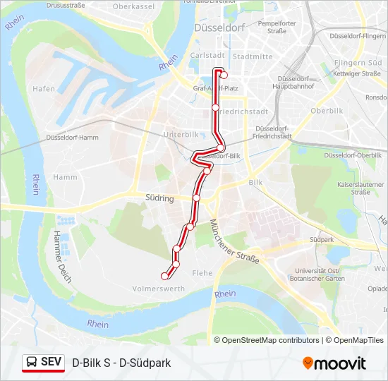 SEV Bus Line Map