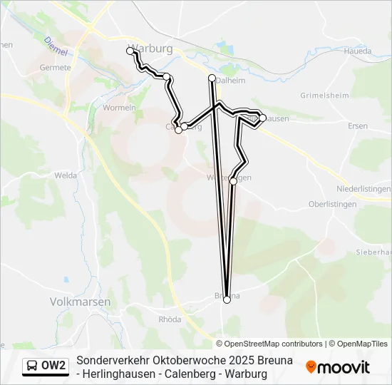 Автобус OW2: карта маршрута