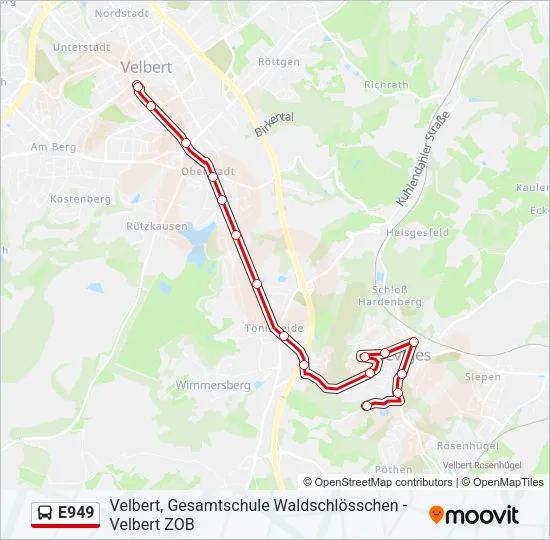E949 Bus Line Map