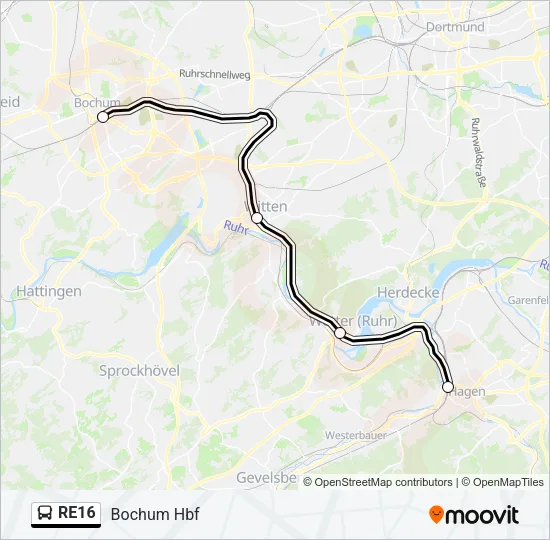 RE16 Bus Line Map