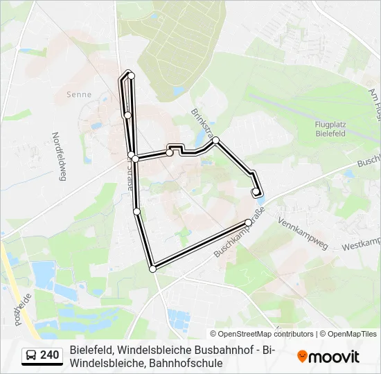 Автобус 240: карта маршрута