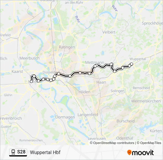 S28 Train Line Map