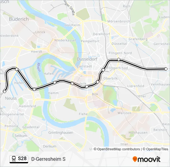 S28 Train Line Map