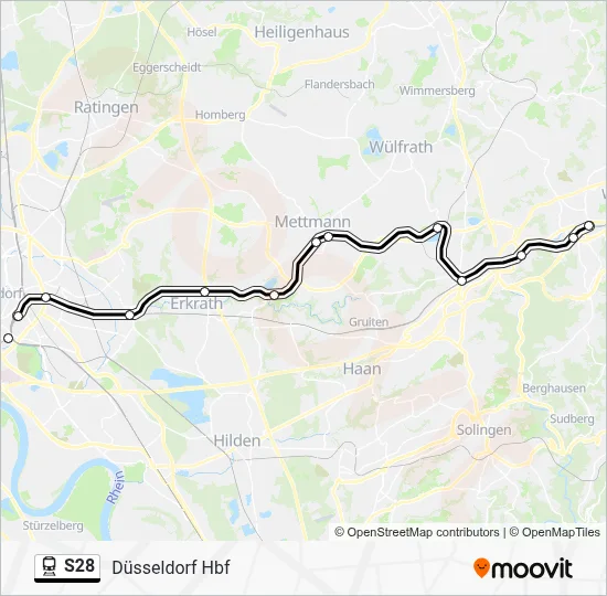 S28 Train Line Map