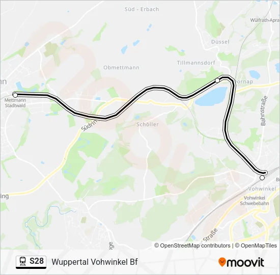 S28 Train Line Map