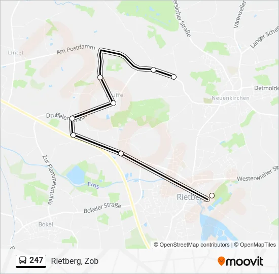 Автобус 247: карта маршрута