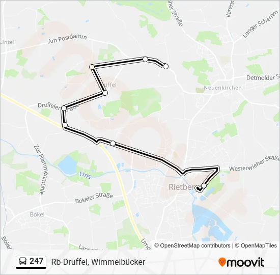 Автобус 247: карта маршрута