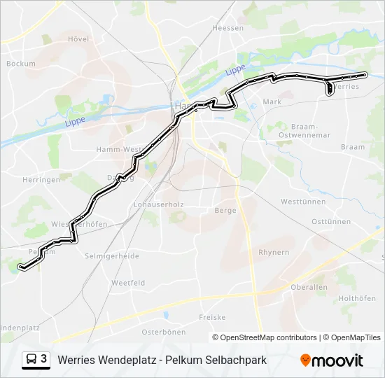 Buslinie 3 Karte