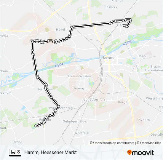 Buslinie 8 Karte