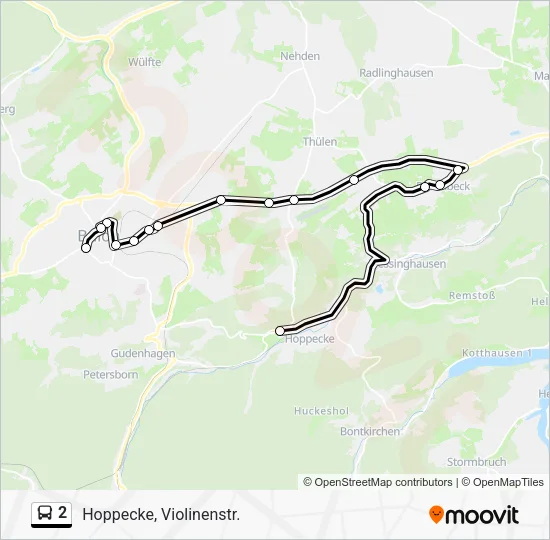 Автобус 2: карта маршрута