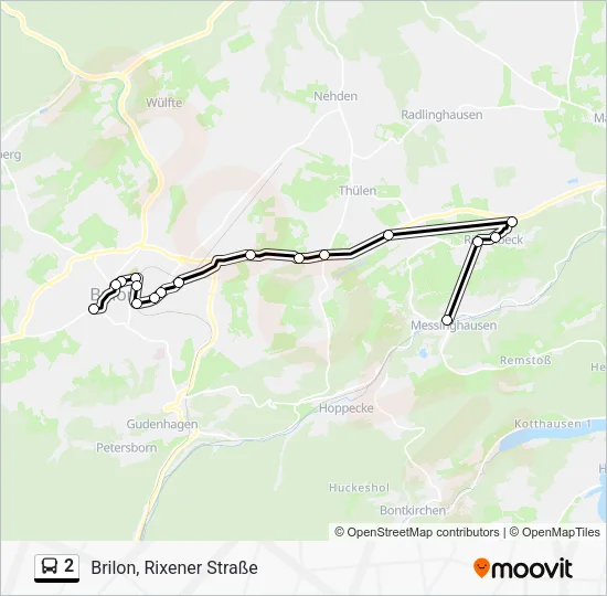 Автобус 2: карта маршрута