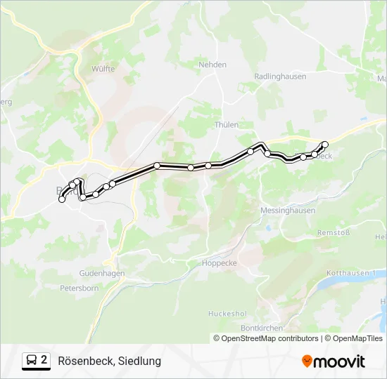 Автобус 2: карта маршрута