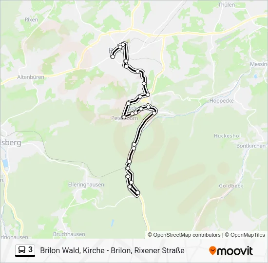 Автобус 3: карта маршрута
