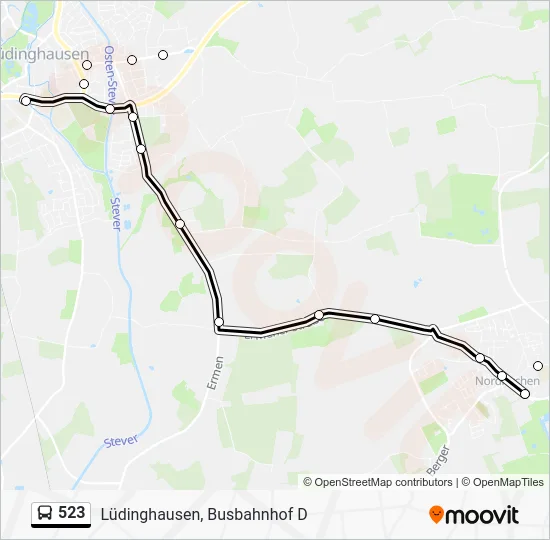 Автобус 523: карта маршрута