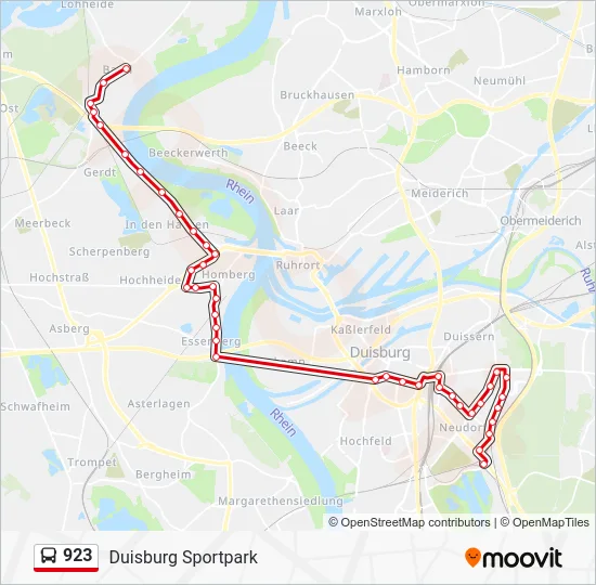 Автобус 923: карта маршрута