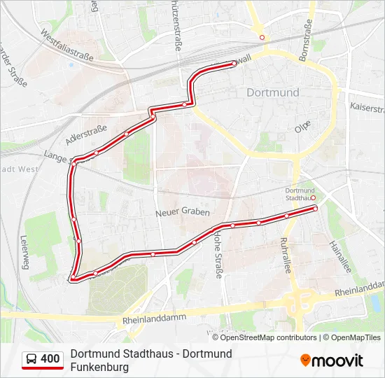 Автобус 400: карта маршрута