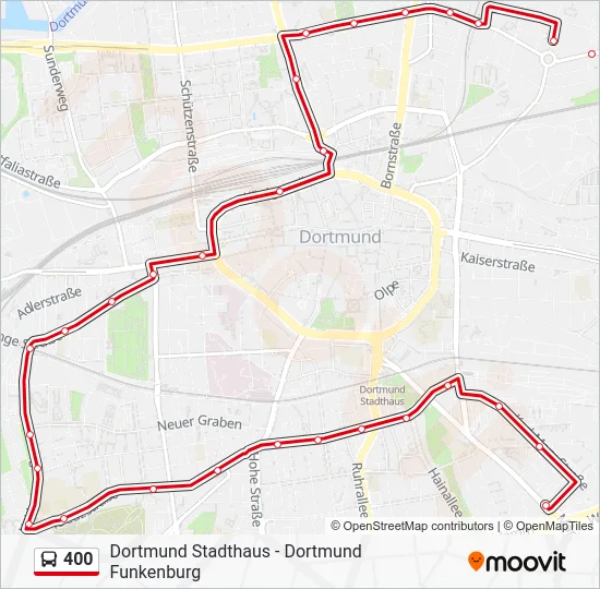 Автобус 400: карта маршрута