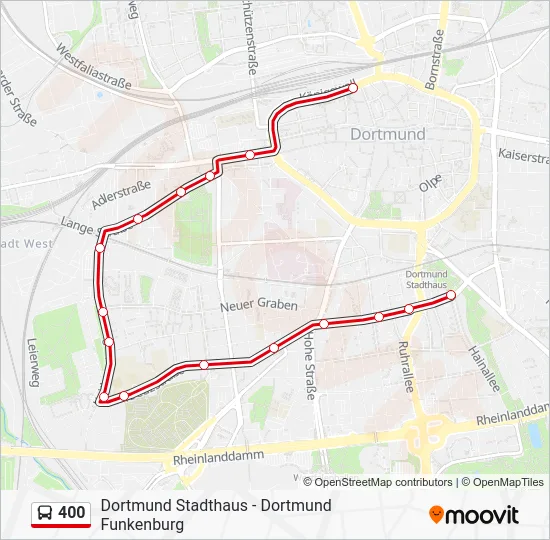 Автобус 400: карта маршрута