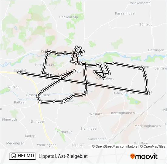 Автобус HELMO: карта маршрута