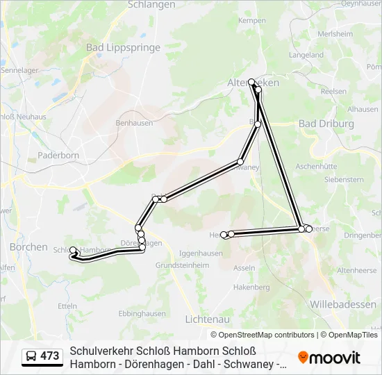 Автобус 473: карта маршрута