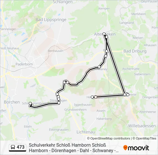 Автобус 473: карта маршрута