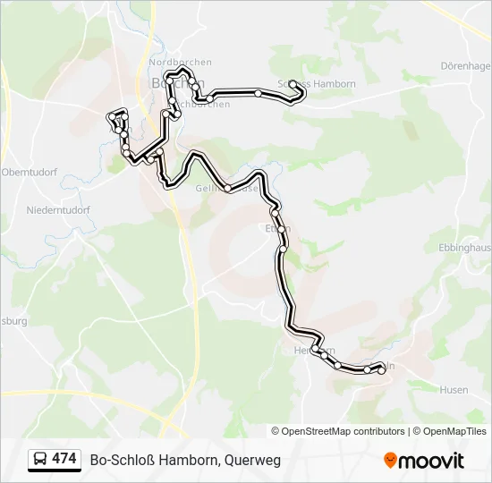 Автобус 474: карта маршрута
