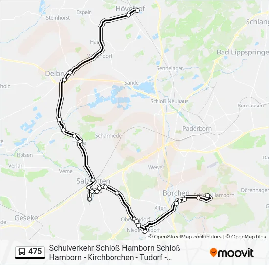 Автобус 475: карта маршрута