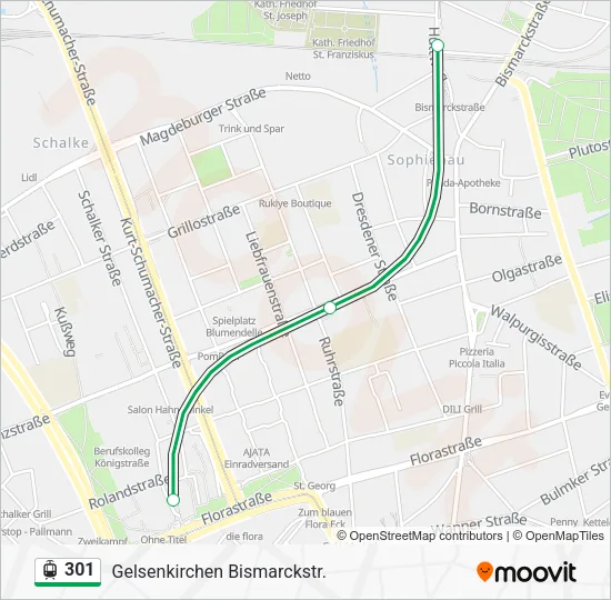 301 Light Rail Line Map
