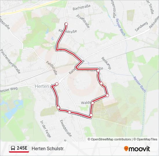 Автобус 245E: карта маршрута