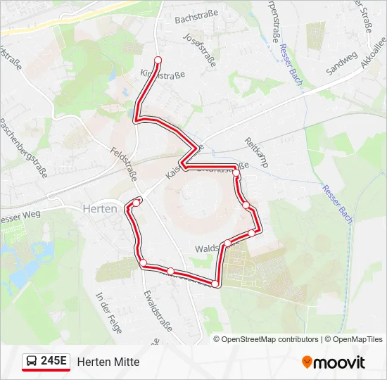 Автобус 245E: карта маршрута