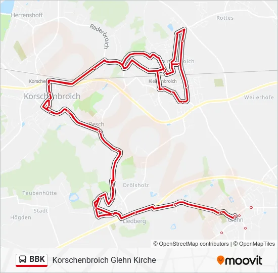 Автобус BBK: карта маршрута