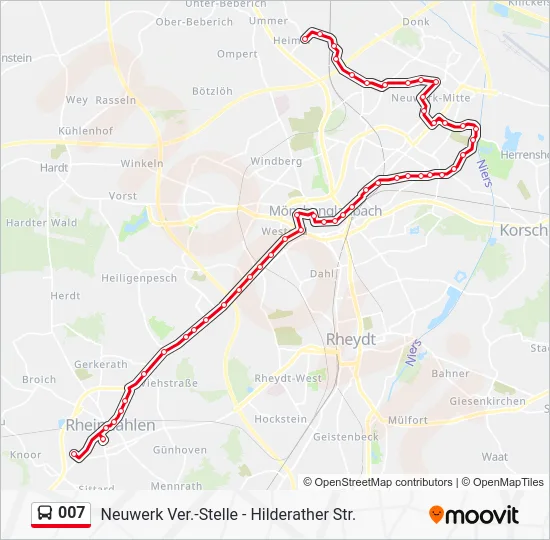 Автобус 007: карта маршрута