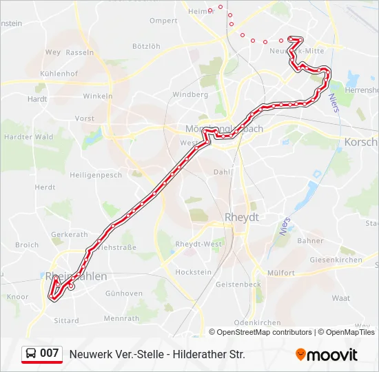 Автобус 007: карта маршрута