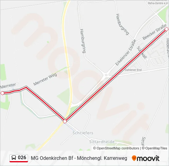 Автобус 026: карта маршрута