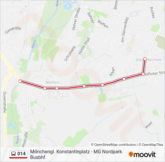 Автобус 014: карта маршрута