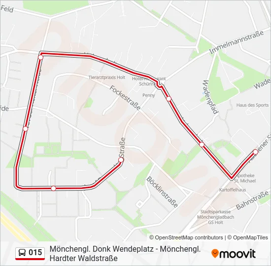 Автобус 015: карта маршрута