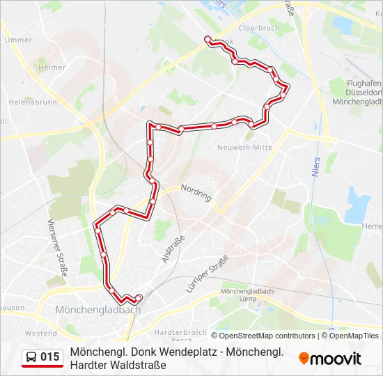 Автобус 015: карта маршрута