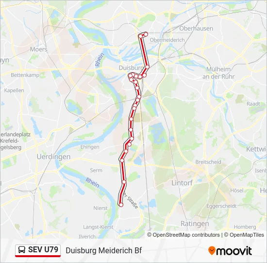 Автобус SEV U79: карта маршрута
