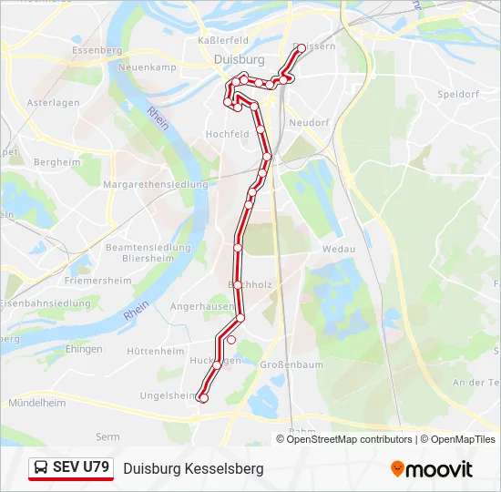 Автобус SEV U79: карта маршрута