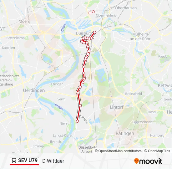 Автобус SEV U79: карта маршрута