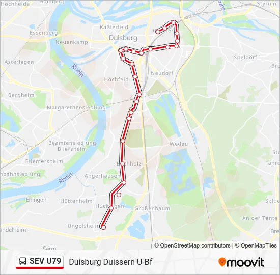 Автобус SEV U79: карта маршрута