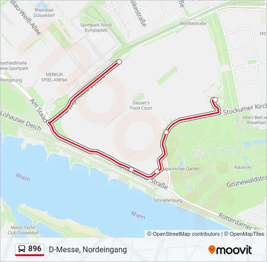896 Bus Line Map