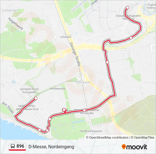 896 Bus Line Map