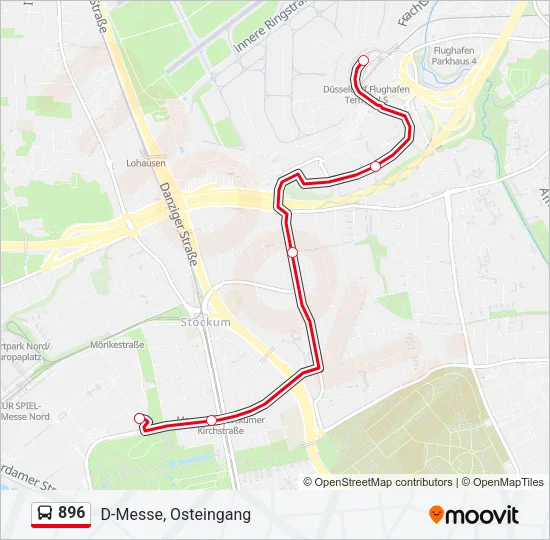 896 Bus Line Map