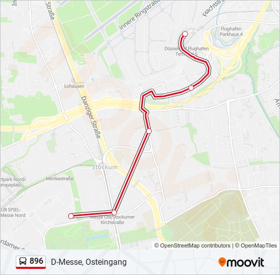 896 bus Line Map