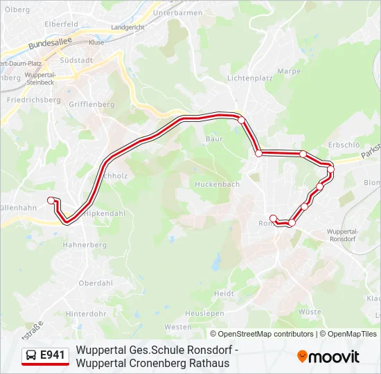 E941 Bus Line Map